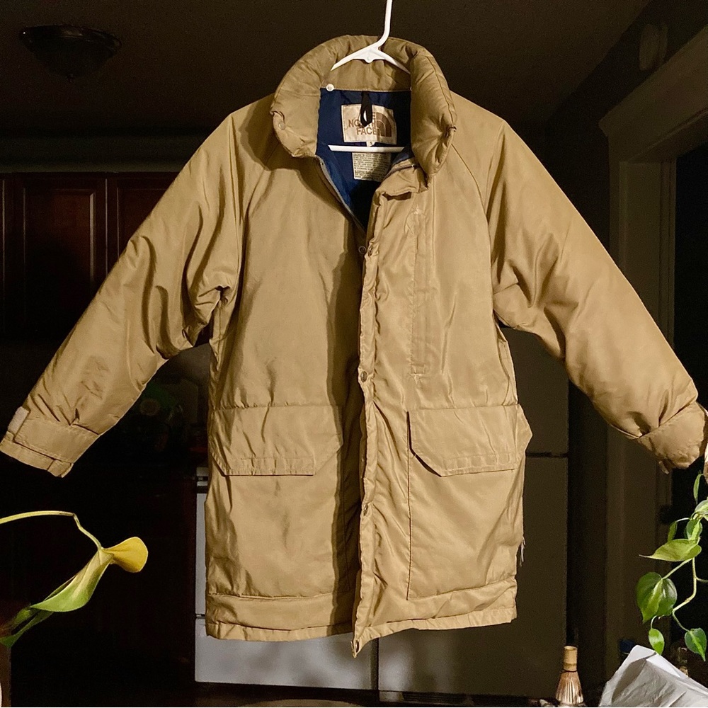 VINTAGE North Face Tan Puffer Work Coat